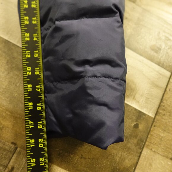 Lands’ End Down Puffer Parka Women’s 14W 0X Iridescent Navy Faux Fur Winter Coat - Picture 5 of 15